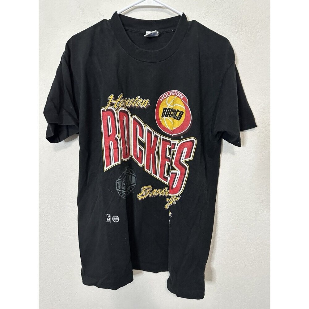 Vintage 1994 1995 Houston Rockets Back to Back World Champs Black Shirt Size Med